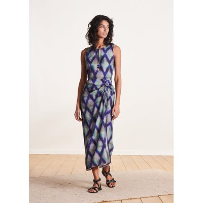 Robe mi-longue sans manches à imprimé LA FEE MARABOUTEE