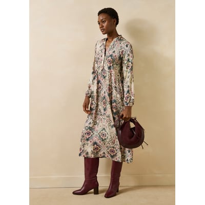 Robe manches longues col tunisien LA FEE MARABOUTEE