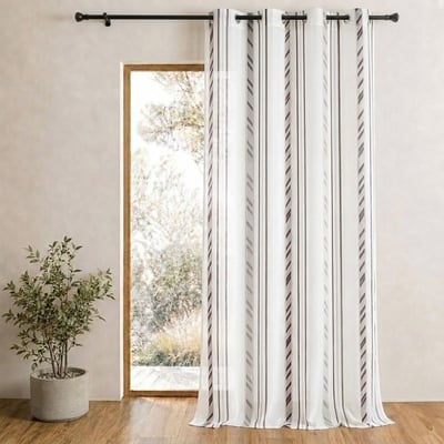 Voilage organza à rayures verticales HOME MAISON