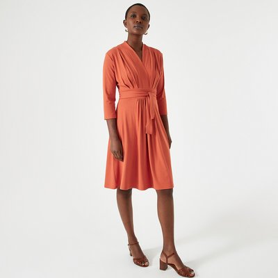 Robe évasée, maille fluide, manches 3/4 ANNE WEYBURN