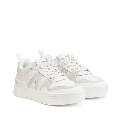 Baskets en cuir et suédé L002 LACOSTE