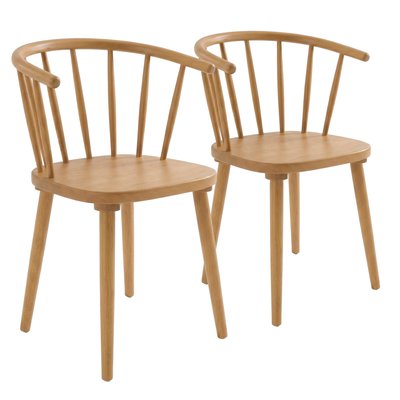 Lot de 2 chaises en bois d'orme, ALBAN OVIALA
