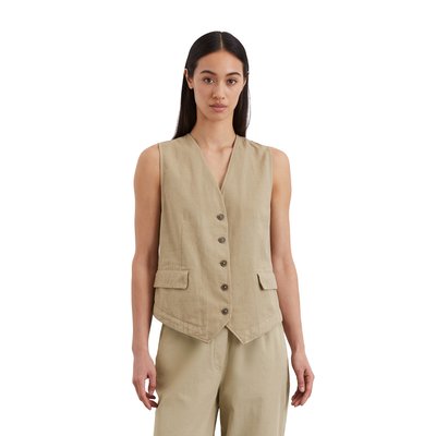 Gilet regular en mélange coton organique/lin MARC O'POLO