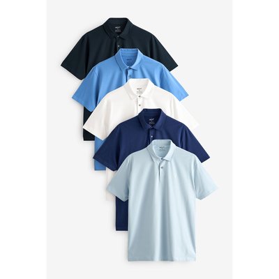 Polo en jersey à manches courtes, lot de 5 NEXT