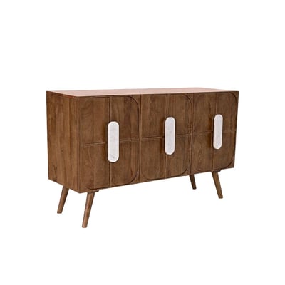 Buffet en bois de manguier et marbre AVENOR MADE IN MEUBLES 