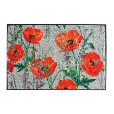 Tapis decor caoutchouc & nylon COQUELICOTS GARNIER THIEBAUT