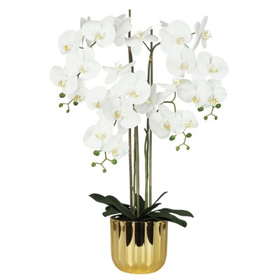 Orchidée artificielle toucher naturel 100cm LIGNE DECO