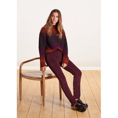 Pantalon slim en velours LA FEE MARABOUTEE