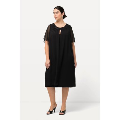 Robe en mousseline avec strass. Ligne A. ULLA POPKEN
