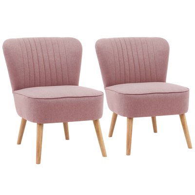 Lot de 2 fauteuils crapaud en tissu, MADISON OVIALA