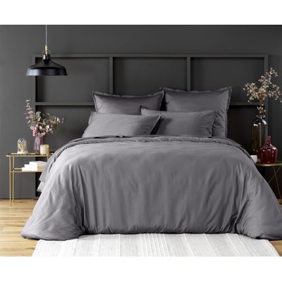 Housse de couette satin de coton lavé unie BATON ROUGE