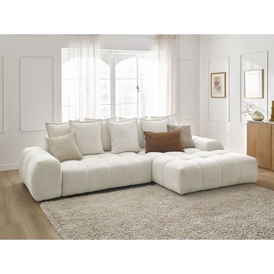 Canapé d'angle convertible 3 places en tissu chiné, EVEREST BOBOCHIC