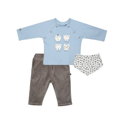 Tshirt pantalon bavoir miles maille manches longues bebe SUCRE D'ORGE