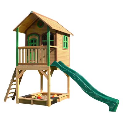 Cabane sur pilotis avec bac à sable et toboggan Sarah AXI
