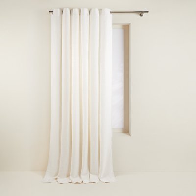 Rideau Aubin Tamisant en Lin au tombé lourd Gris 136x275 cm MADURA
