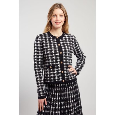 Gilet pied de poule femme new arrivals