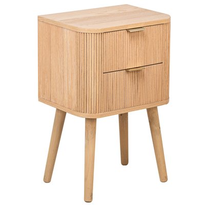 Table de chevet 2 tiroirs, bois, BALI NORDLYS