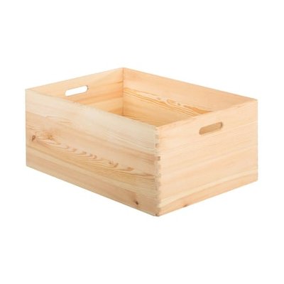 Caisse Rangement Sans Couvercle Pin Massif H23 Cm X L40 Cm X P60 Cm ASTIGARRAGA