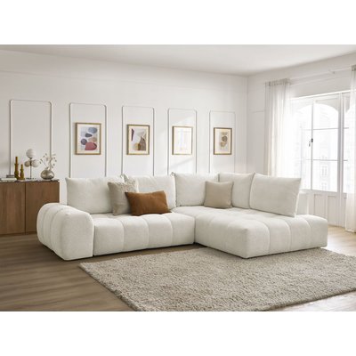 Canapé d'angle convertible 3 places en tissu chiné, EVEREST BOBOCHIC