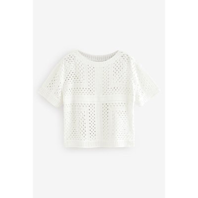 T-shirt ras du cou en crochet manches courtes NEXT