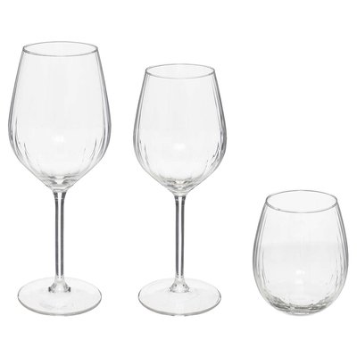 Service de verres finition striée 12 pièces SECRET DE GOURMET