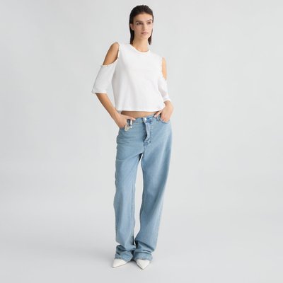 T-shirt avec perles et strass LIU JO