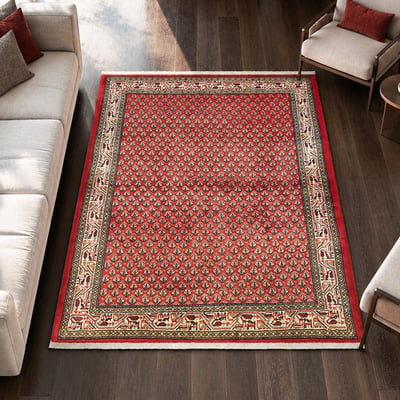 Tapis d'orient au motif oriental, noué main en laine, HAMADAN 51 UN AMOUR DE TAPIS
