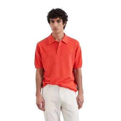 Polo en tricot régulier en mélange de lin et de coton MARC O'POLO