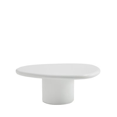 Table basse organique en fibre de ciment L80cm - LUNA DRAWER