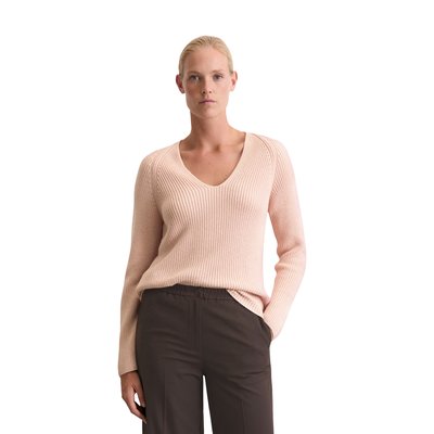 Pull-over en tricot col V relaxed en fil de coton doux MARC O'POLO