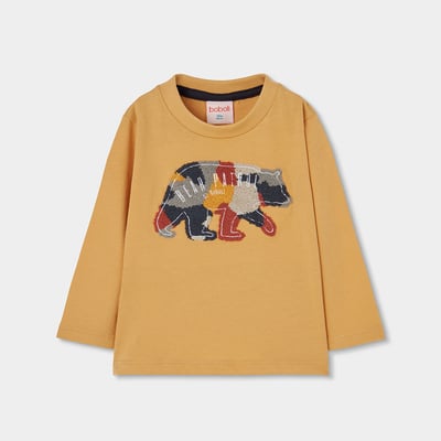 T-shirt garçon en maille à imprimé ours BOBOLI