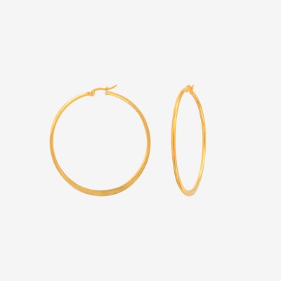 Boucles d'oreilles créoles petit modèle doré à l'or fin GIORGIA CAROLINE NAJMAN