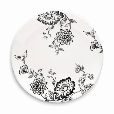 Set of 4 Botanical Night Dinner Plates WADE POTTERY