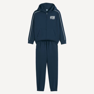 Ensemble 2 pièces, sweat zippé à capuche et pantalon de jogging, en molleton LA REDOUTE COLLECTIONS