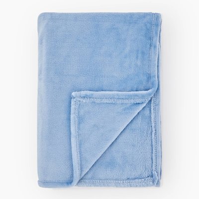 Plaid doudou en microfibre, 130x170cm, 100% polyester recyclé MONOPRIX