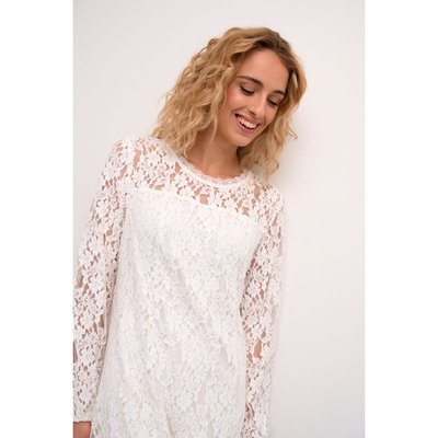 Robe blanche genoux La Redoute
