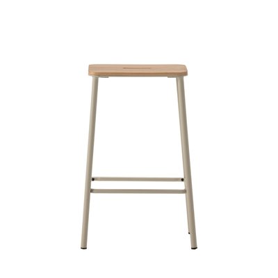 Lot de 2 tabourets de bar en bois et métal H65cm- NOKI DRAWER