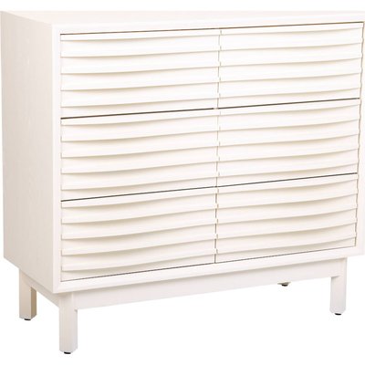 Commode contemporaine blanche à six tiroirs design épuré RECOLLECTION