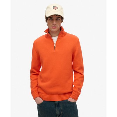 Pull à col zippé en maille de coton Classics SUPERDRY