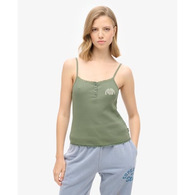 Athletic Essentials Button Down Cami Top SUPERDRY