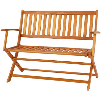 Banc de jardin en bois pliable 118x63.5x89cm WADIGA