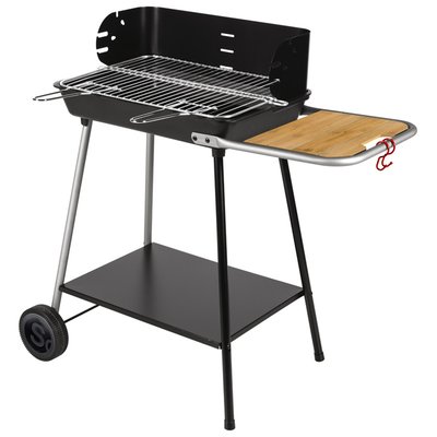 Barbecue à charbon de bois avec tablette en bois SOMAGIC