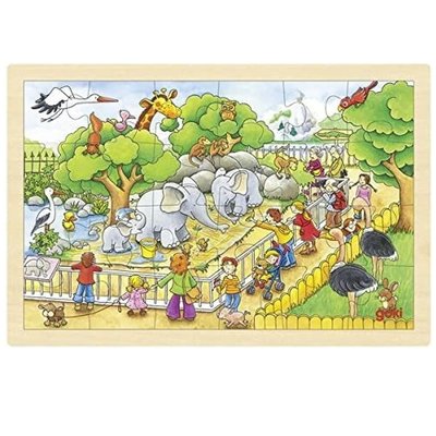 Puzzle Une journée au zoo 24 pcs GOKI