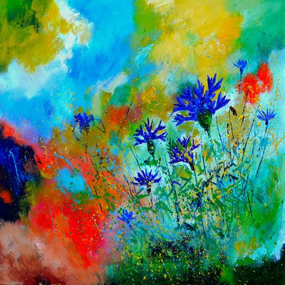 Tableau bleuets des champs HEXOA
