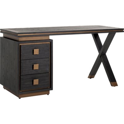 Bureau en bois, 3 tiroirs, Hunter RECOLLECTION