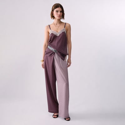Pantalon bicolore en sergé LIU JO