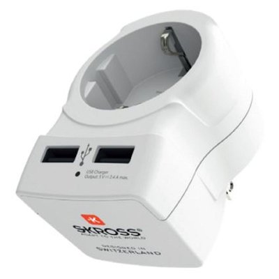 Adaptateur de voyage Europe vers USA + USB SKROSS