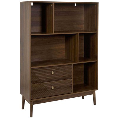 Bibliothèque en bois 5 niches et 2 tiroirsTiffany CMP