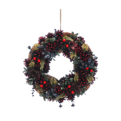 36cm Heritage Noel Winter Berry Wreath SO'HOME