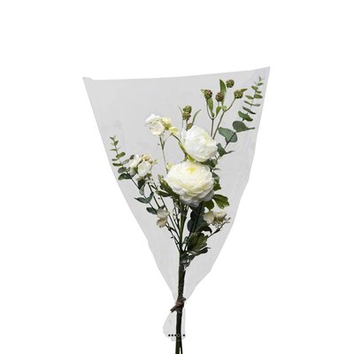 Bouquet de fleurs factices emballé ARTIFICIELLES